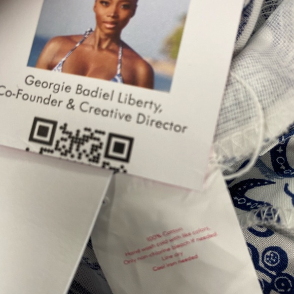 Liberty & Justice The Sis Bindu Boubou, NWT, Oversized XXL, Blue & White - Picture 8 of 10